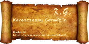 Keresztessy Germán névjegykártya